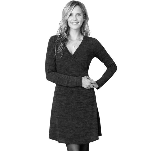 Prana Nadia Faux Wrap Dress Cobalt Blue Medium NWT Casual Spring Summer Travel - Picture 12 of 12